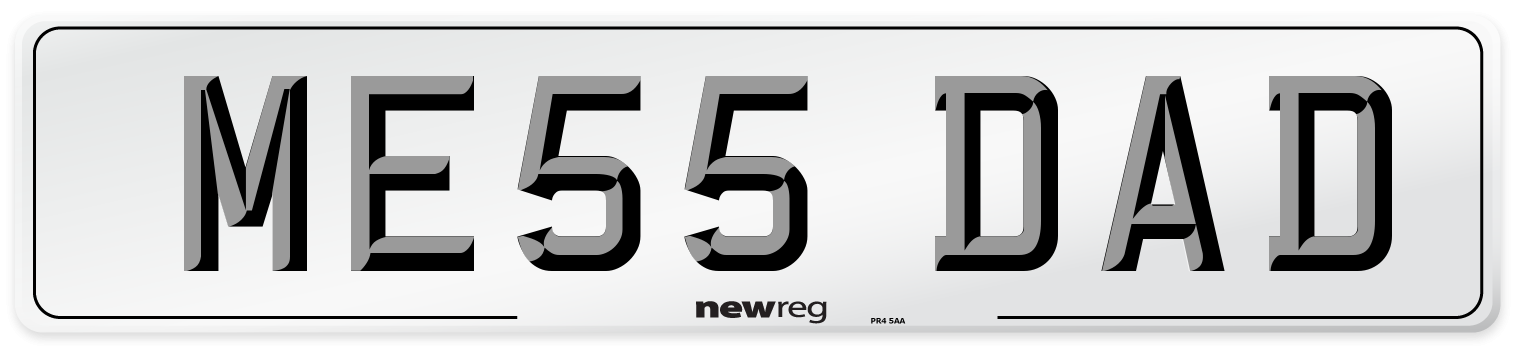 ME55 DAD Number Plate from New Reg